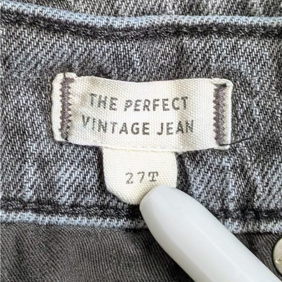 Madewell Perfect Vintage Jean 27T Tall High Rise Taper Gray Lunar Wash Mom Denim - Picture 2 of 12
